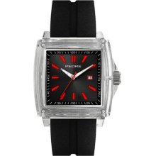 Pedre Sunray Dial Watch with Date and Raised Red Index