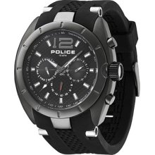 Police Men's Interceptor X PL.12676JISU/02 Black Rubber Quartz Wa ...