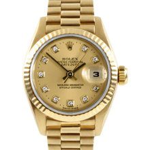 Pre-owned Rolex Women's 18-karat President Watch (Womens Watch)