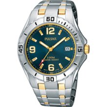 Pulsar Stainless Steel Two-Tone Watch