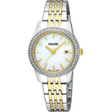 Pulsar Two Tone Crystal And Mother-Of-Pearl Watch - Made With