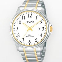 Pulsar Two Tone Stainless Steel Watch - Ps9163x - Men