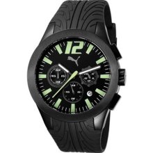 Puma Straps Tire Polyurethane Black Dial Men's watch #PU101961001