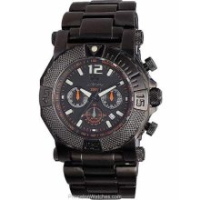 Reactor Mens Neutron Chrono Black Dial with Orange Black 93551