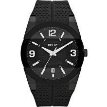 Relic Men's Black Rubber Watch