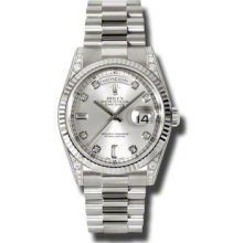 Rolex 36mm Day-Date Platinum118366 GLARP MEN'S WATCH