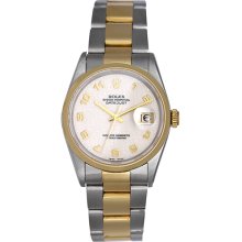 Rolex Datejust Men's 2-Tone Watch 16203 Cream Colored Jubilee Dial