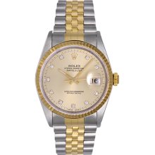 Rolex Datejust Men's Diamond 2-Tone Automatic Watch 16233