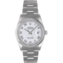 Rolex Datejust Men's Stainless Steel Watch 16200 White Dial