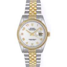 Rolex Datejust Men's Steel Watch 16233 Ivory Jubilee Dial