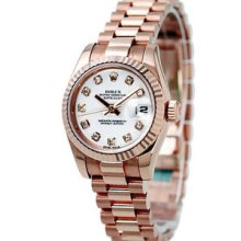 Rolex Datejust President 31mm Pink Gold Ladies Midsize Watch 178275