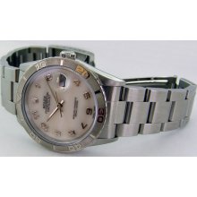 Rolex Men DateJust Thunderbird SS Pink MOP Arabic Dial 16264