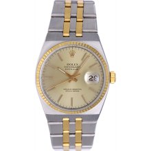 Rolex Oysterquartz Datejust 2-Tone Steel & Gold Men's Watch 17013