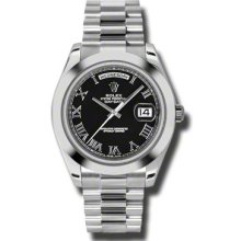 Rolex Platinum President 41mm Day-Date II 218206 BKDP men's watch