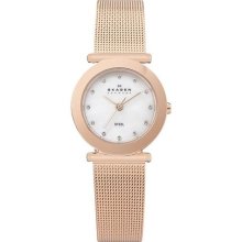 Rose Gold Tone Stretch Mesh Watch