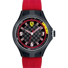 Scuderia Ferrari 'Pit Crew' Silicone Strap Watch, 44mm