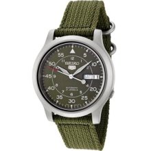 Seiko 5 Nylon Green Dial Men's watch #SNK805