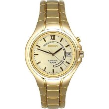 Seiko Kinetic Gold-Tone Mens Watch SKA190