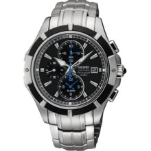 Seiko Men's Coutura Chrono Black Dial Stainless Steel