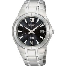 Seiko Mens Round Solar Watch