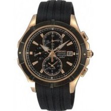 Seiko SNAF14 Coutura Rose Gold Stainless Steel Case Alarm Chronograph