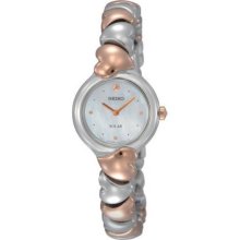 Seiko Solar Rose Gold Two-Tone Ladies Watch SUP118