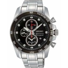 Seiko Sportura Alarm Chronograph Stainless Steel Bracelet SNAE69