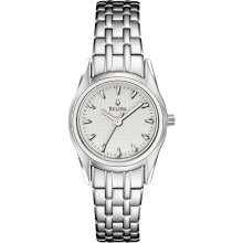 Silver-White Dial Dress, Ladies' Bulova