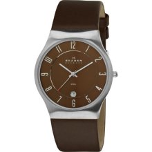 Skagen Men's 233Xxlsld Steel Brown Dial And Strap Watch