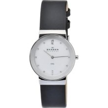 Skagen Men's O358lslbw Quartz White Dial Stainless Steel Watch