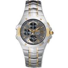 Stainless Steel Two Tone 39mm Coutura Alarm Chronograph Timepiece