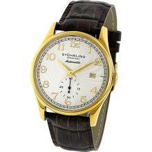 Stuhrling Men's 'Cuvette' Goldtone Automatic Watch