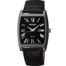 SUT887P1 - Seiko Solar Quartz 50m Elegant Black Ion Leather Watch