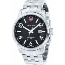 Swiss Eagle Se-9037-11, Swiss Made Stainless Steel Watch Rrp Â£245 Sapphire Lens