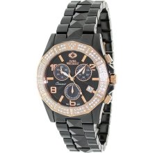 Swiss Precimax Women's Luxe Elite SP12200 Black Ceramic Swiss Chr ...