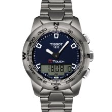 T-Touch II Titanium Men's Quartz Watch - Blue Dial With Titanium Bracelet