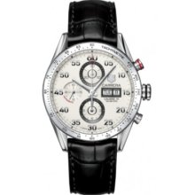 Tag Heuer Carrera Chrono Auto Leather Watch Cv2a11