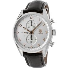 Tag Heuer Watches Men's Carrera Chronograph Automatic Silver Dial Blac