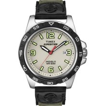 Timex Men's Expedition T49884 Green Nylon Quartz Watch with Beige ...