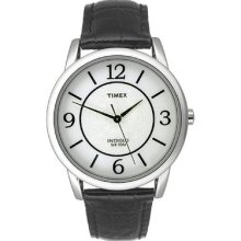 Timex Women's T2n687 Indiglo Uptown Chic Silver Black Watch