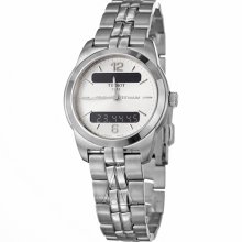 Tissot Women's T-Classic PR50 Titanium Digital Silver Dial Watch ...