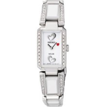 Tressia Solar White Ceramic And Stainless Steel Bracelet Swarovski Ele