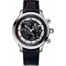 TX World Time Airport Lounge Stainless Black Dial Black T3C473