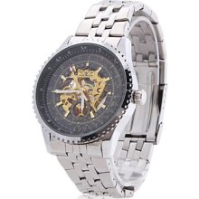 Unisex Alloy Analog Mechanical Watch Casual (Black)