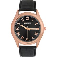 Unlisted Mens UL1216 Black Polyurethane Watch