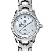 US Naval Institute Women's TAG Heuer Link Watch w/ Diamond Bezel