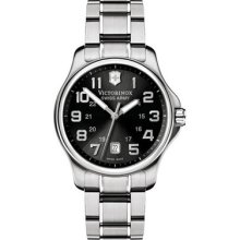 Victorinox Officer's Stainless Steel W/black Dial 241358 Free Gift