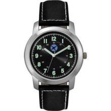 Watch Creations Men`s Black Leather Watch