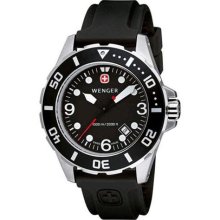 Wenger 1000m Aquagraph Deep Diver - Stainless Steel - Black Dial -