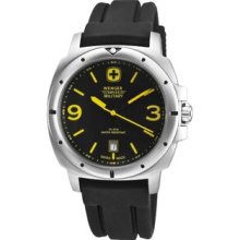 Wenger Men's Expedition Black Dial Yellow Accent